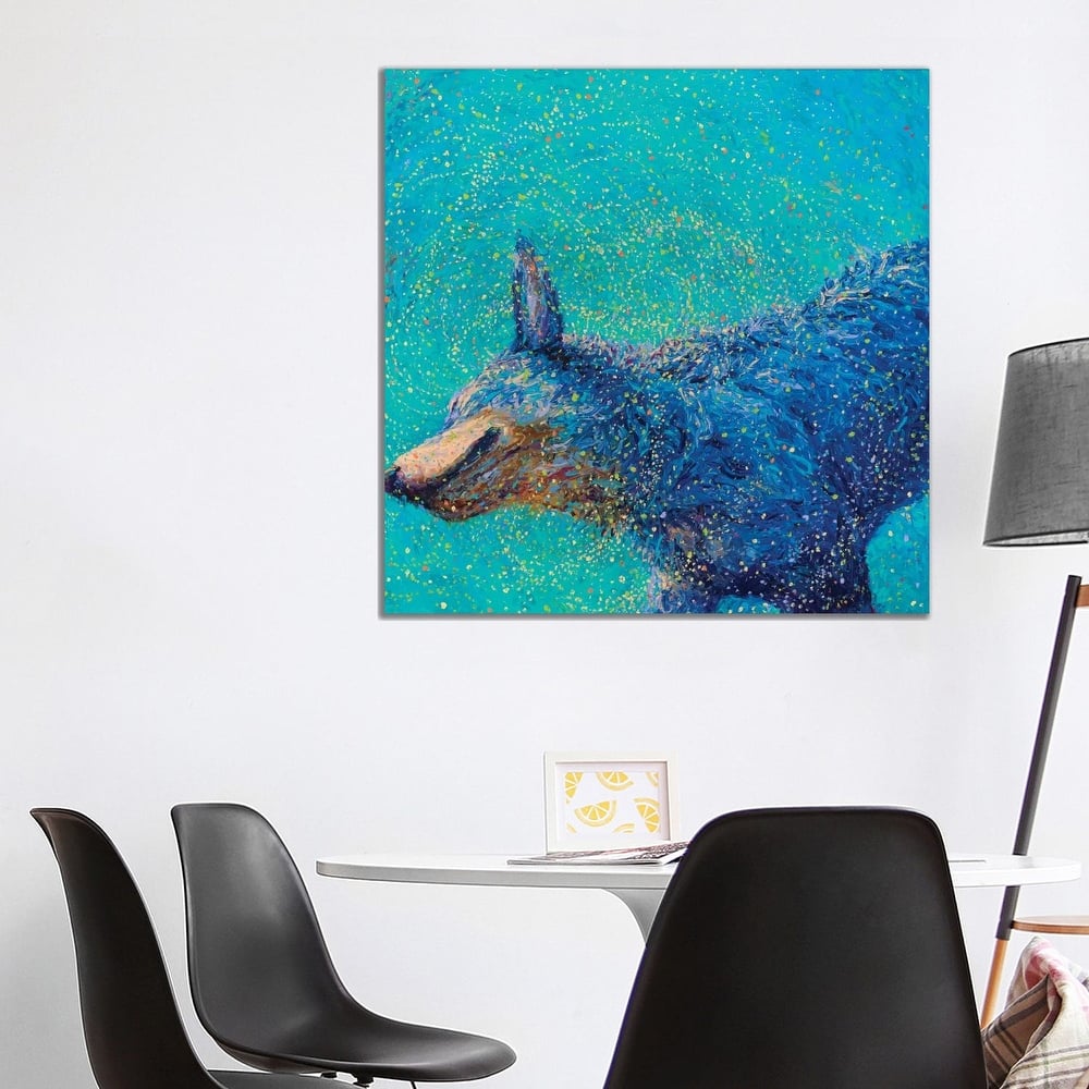 iCanvas "Shaking Blue Heeler" by Iris Scott Canvas Print