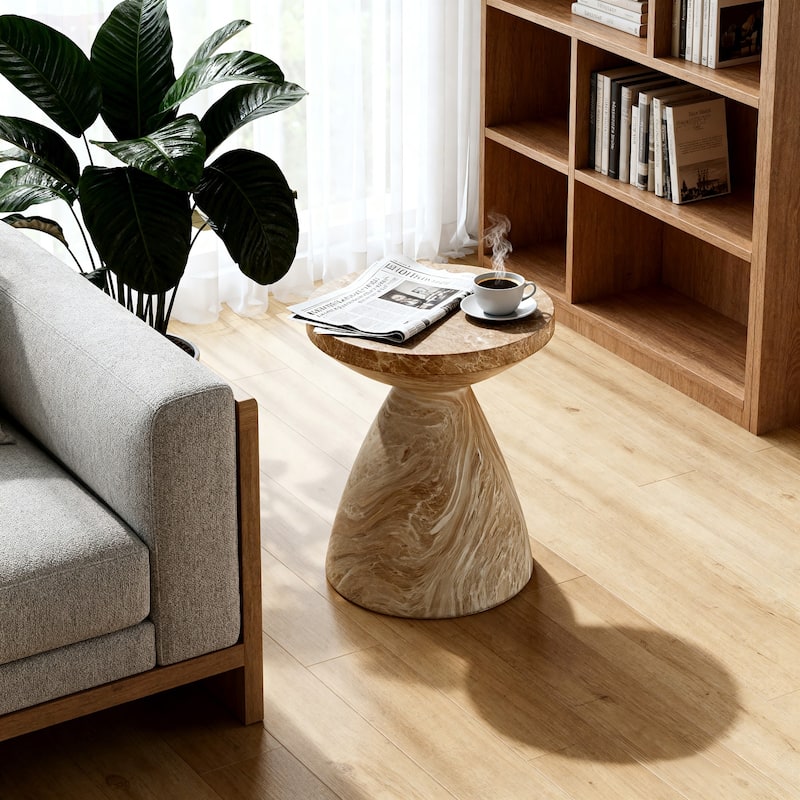 Drum End Tables for Patio Tree Stump Garden Stool indoor and Outdoo