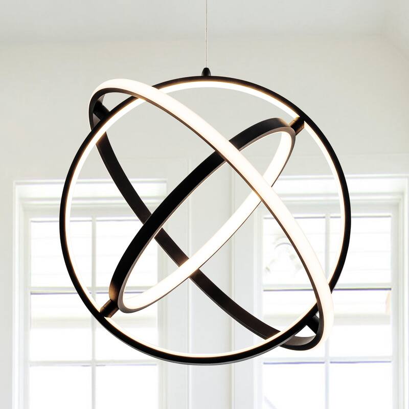 C Cattleya 16-inch 3000K Adjustable Globe Modern LED Chandelier