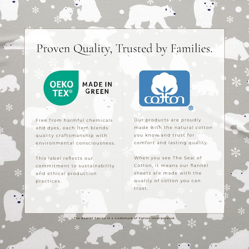 Linery & Co. Ultra-Soft Turkish Cotton Flannel Christmas Print Sheet Set