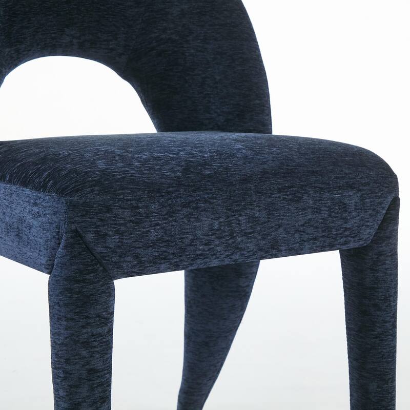 Contemporary Metal Frame Dining Chair Set of 2 with Sponge Cushion 300lb Capacity