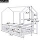 preview thumbnail 6 of 36, House-Shaped Twin Bed with Fence Rails and Storage Shelving