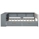 preview thumbnail 11 of 11, Grey Wood Twin Size Platform Bed with Storage Shelves and 2 Drawers