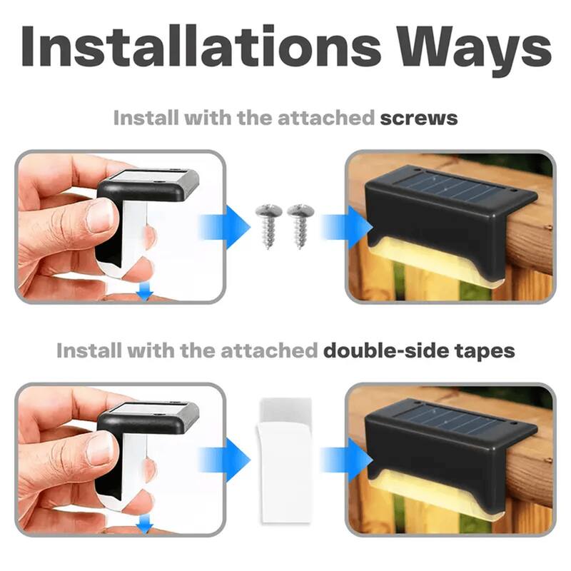 Warm light 16PCS Solar Deck Lights Outdoor