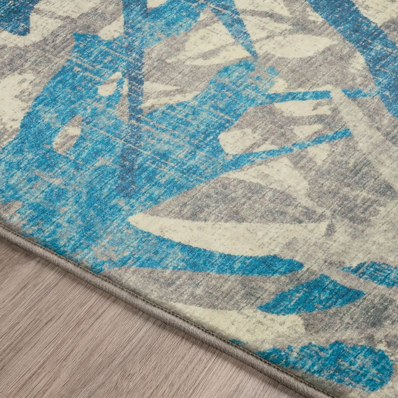 Indoor/ Outdoor Addison Bravado Abstract Starburst Washable Area Rug