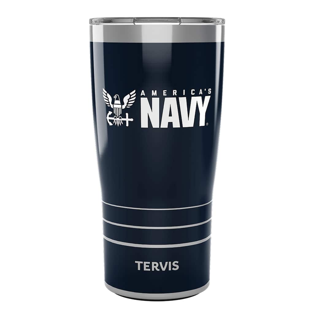 Tervis Traveler America's Navy Triple Walled Insulated Travel Tumbler, Stainless Steel