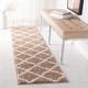 preview thumbnail 64 of 67, SAFAVIEH New York Shag Friedliese Trellis 1.2-inch Thick Rug 2' x 8' Runner - Dark Beige/Ivory - Runner