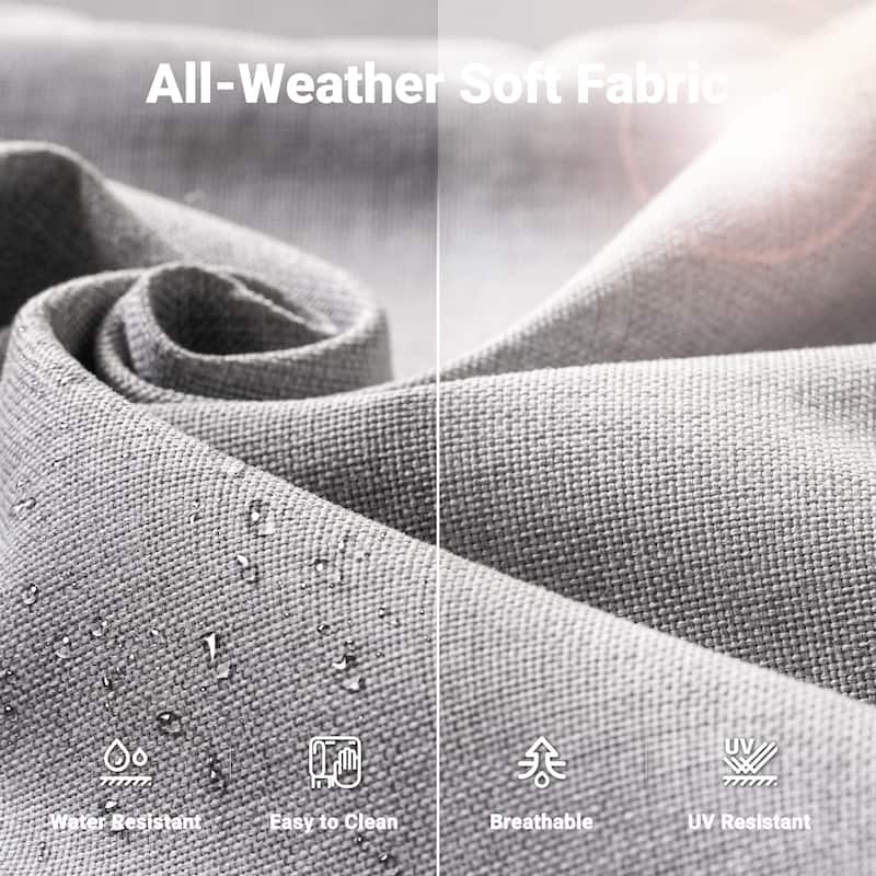 OVIOS 5-Piece Outdoor Wicker Patio Conversation Set