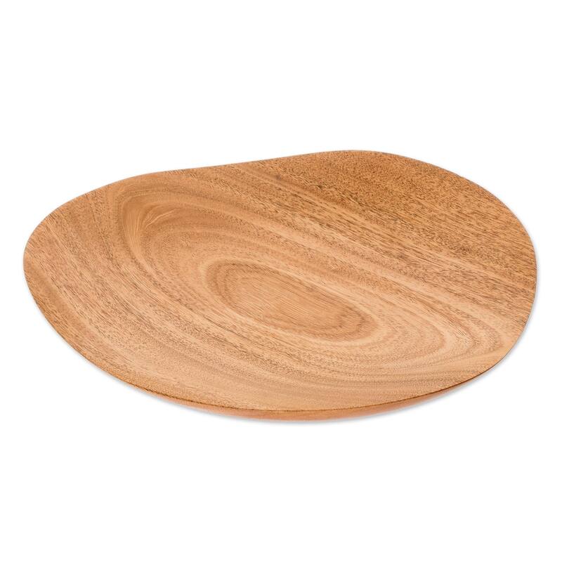 Novica Handmade Beautiful Repast Mahogany Wood Platter