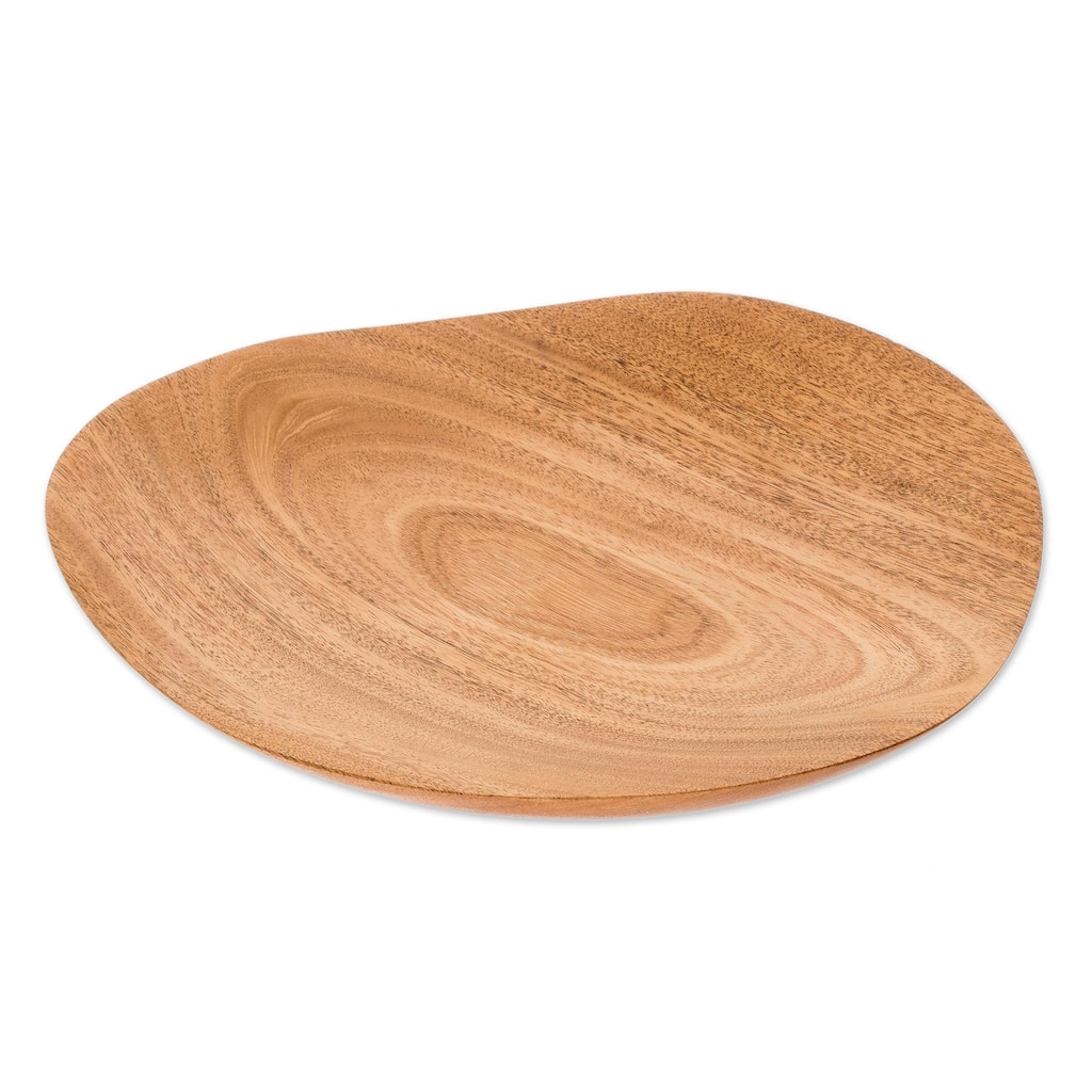 Novica Handmade Beautiful Repast Mahogany Wood Platter