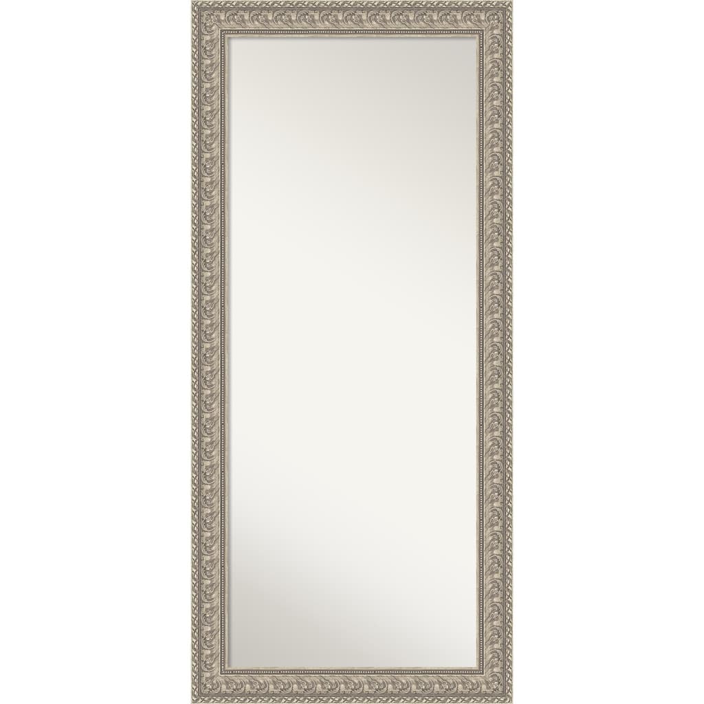 Sydney Non-Beveled Framed Full-Length Floor Leaner Mirror - Sydney Silver - 31 x 67 in