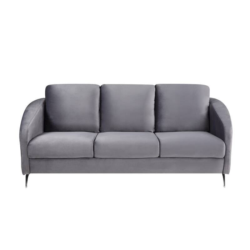 19" Seat Height Velvet Modern Chic Sofa Couch