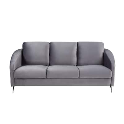 19" Seat Height Velvet Modern Chic Sofa Couch