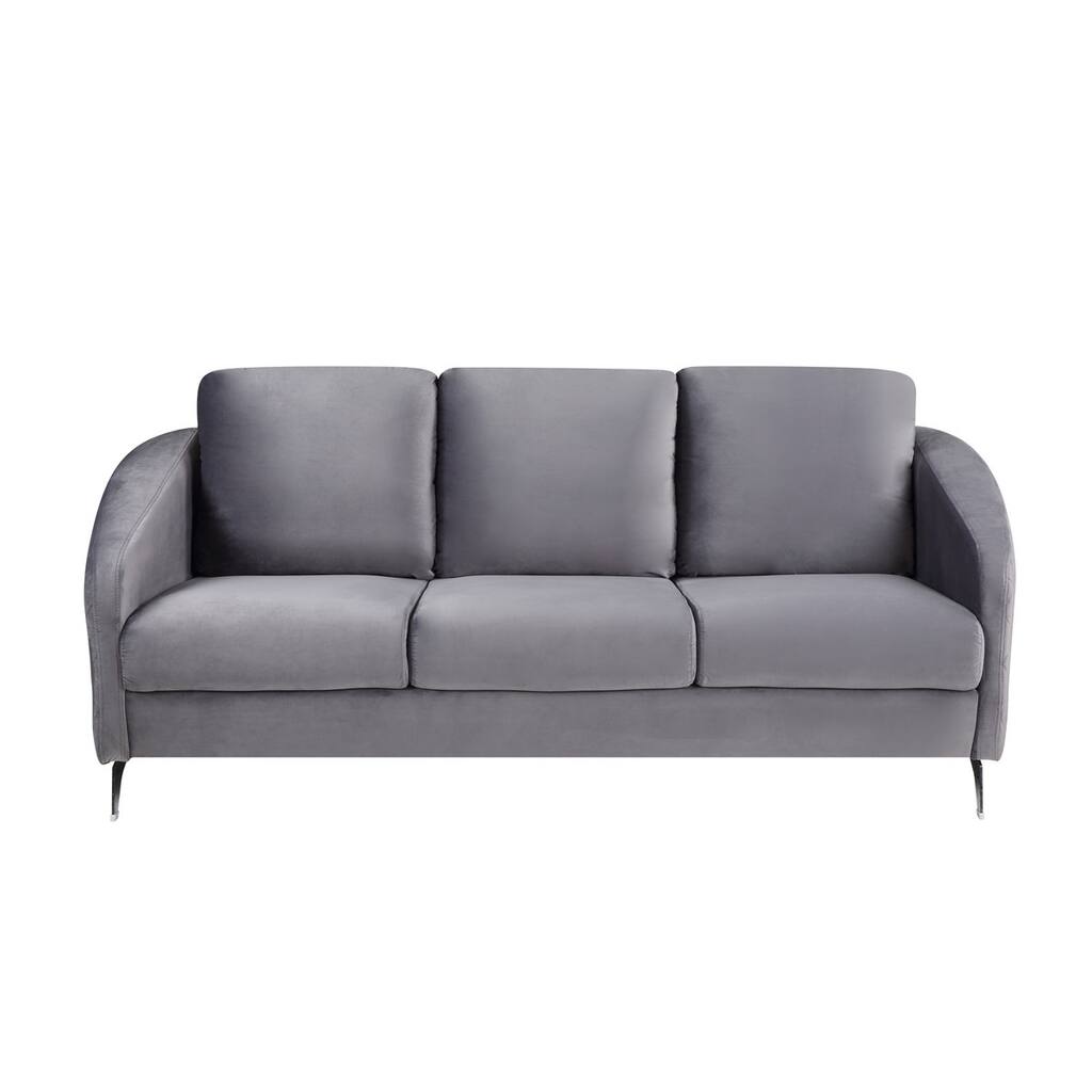 19" Seat Height Velvet Modern Chic Sofa Couch