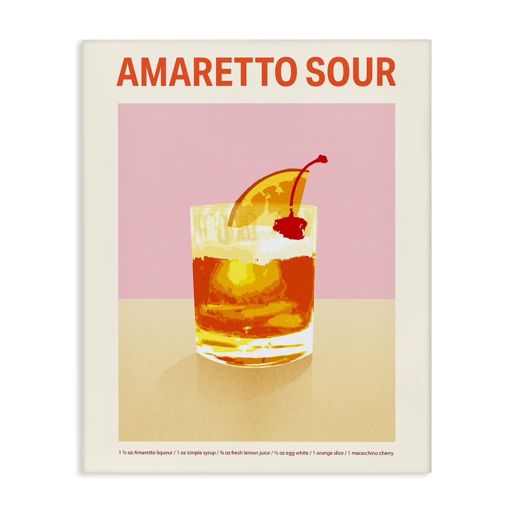 Stupell Amaretto Sour Classic Drink Canvas Wall Art Design By Victoria Barnes