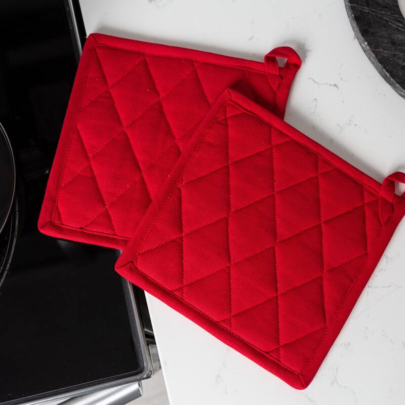 Fabstyles Solo Waffle Cotton Pot Holder Set of 2