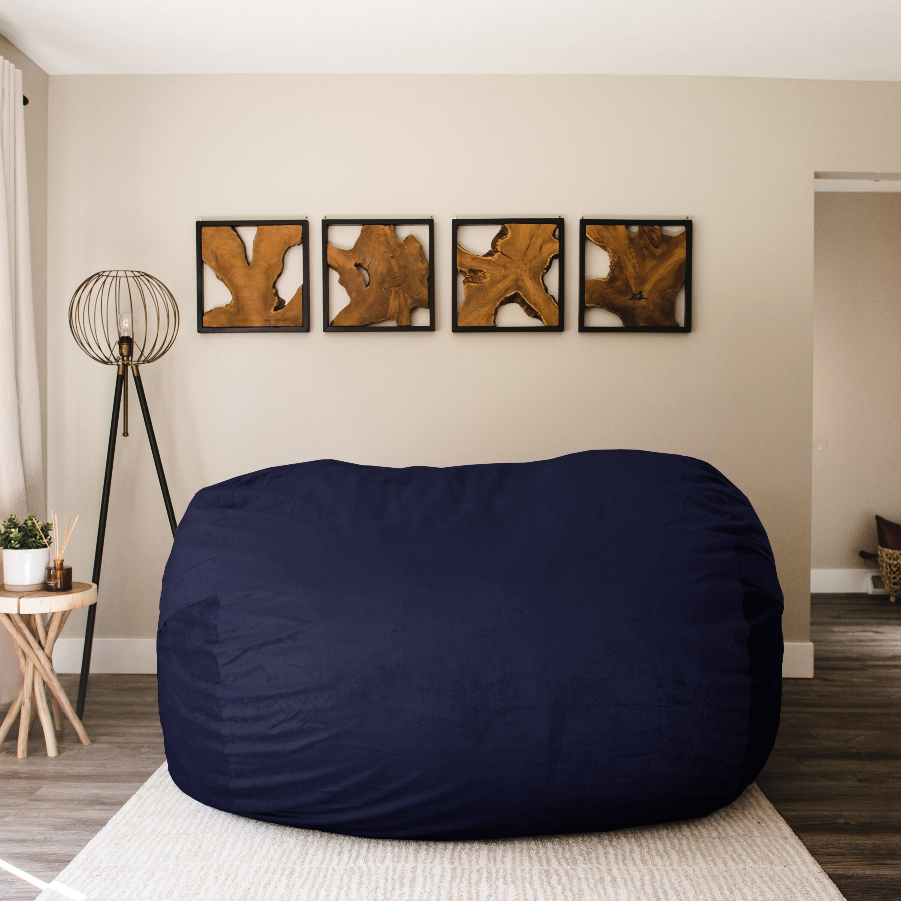 Big Joe XXL Fuf Bean Bag Chair Removable Cover Bed Bath