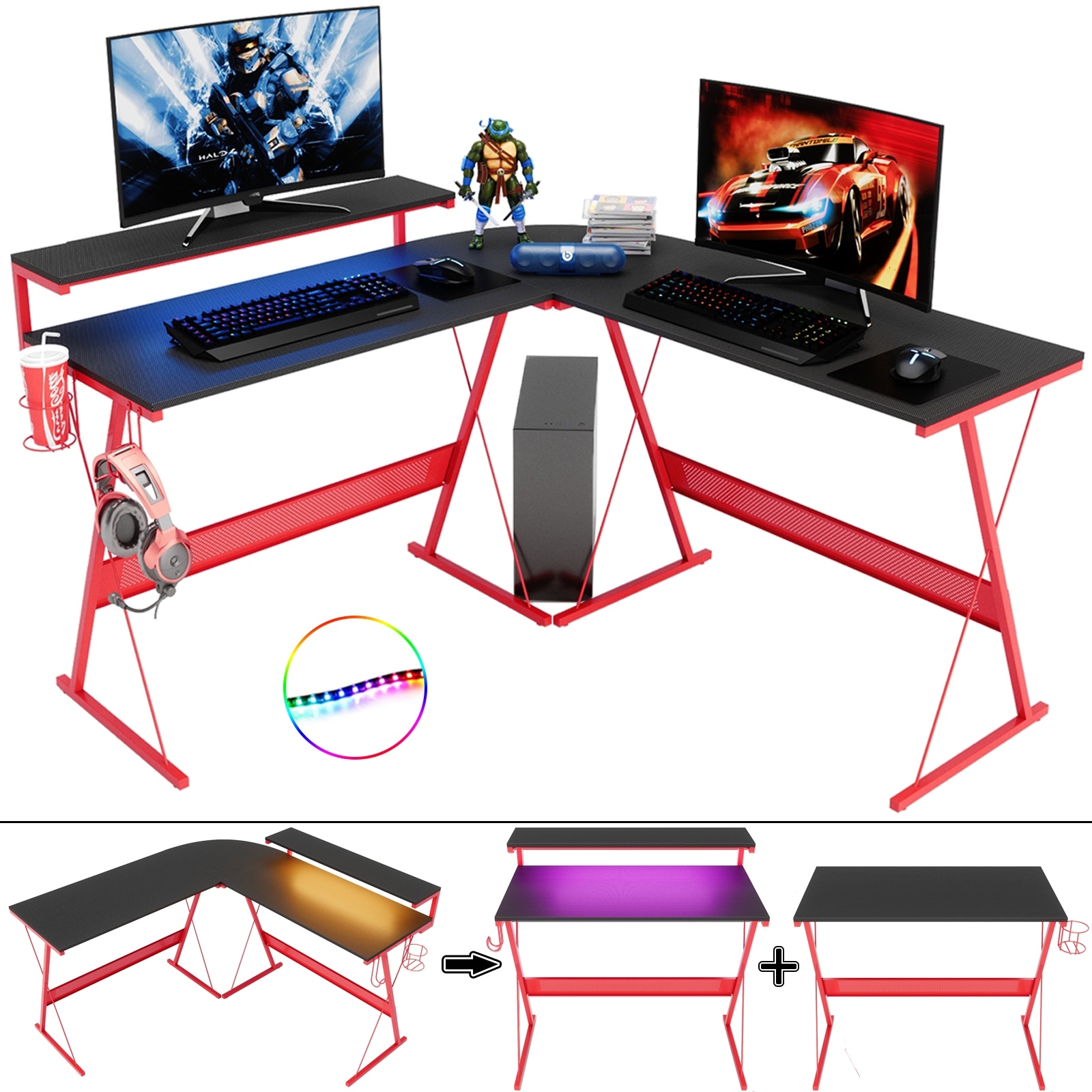 Breahna reversible gaming desk 2025