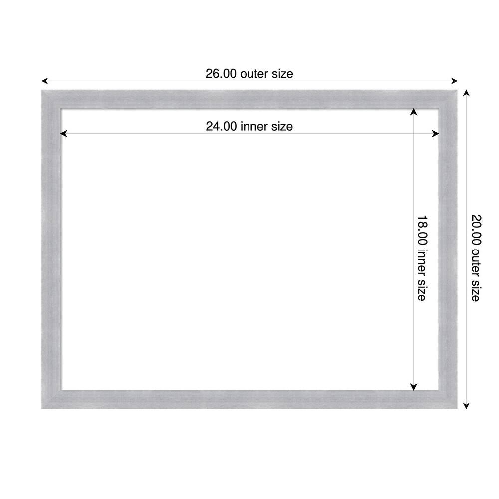 Amanti Art Grace Brushed Gold Narrow Framed Dry Erase Magnetic Board