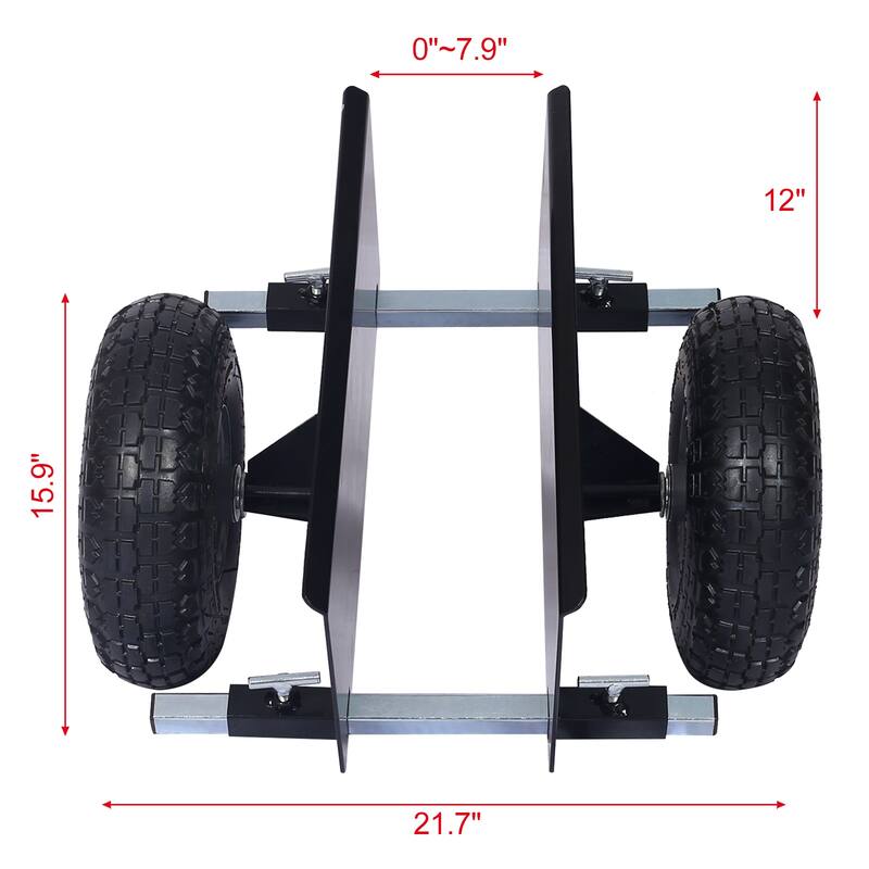 Panel Dolly,Dolly Cart Heavy Duty All Terrain Dolly,Door Dolly with 10-inch Pneumatic Tires