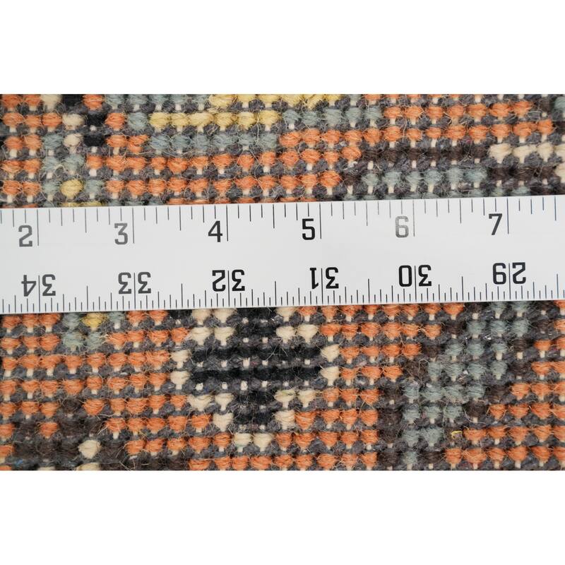 Hand Knotted Oriental 100% Wool Carpet Traditional All-Over Oranges & Rust Ziegler Area Rug - 10' 1'' X 7' 11''