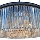 preview thumbnail 4 of 2, D Angelo Black 12 Light Round Clear Glass Crystal Prism Chandelier