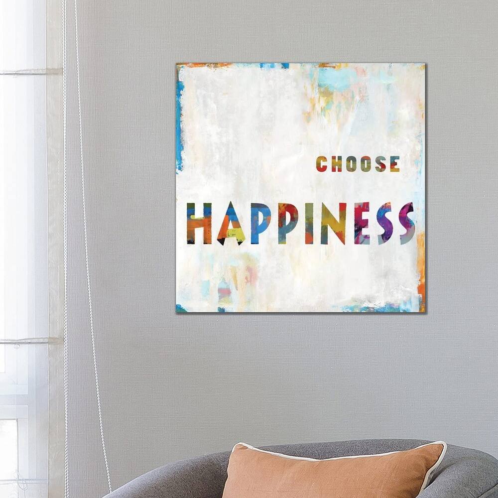 iCanvas "Choose Happiness In Color" by Jamie MacDowell Canvas Print