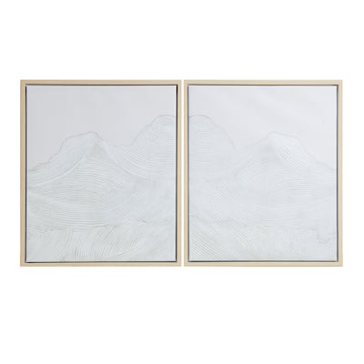 INK+IVY Desert Serenity Hand Embellished Abstract 2-piece Framed Canvas Wall Art Set - Ivory