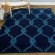 preview thumbnail 11 of 18, Fischer Nautical Trellis Coastal Area Rug