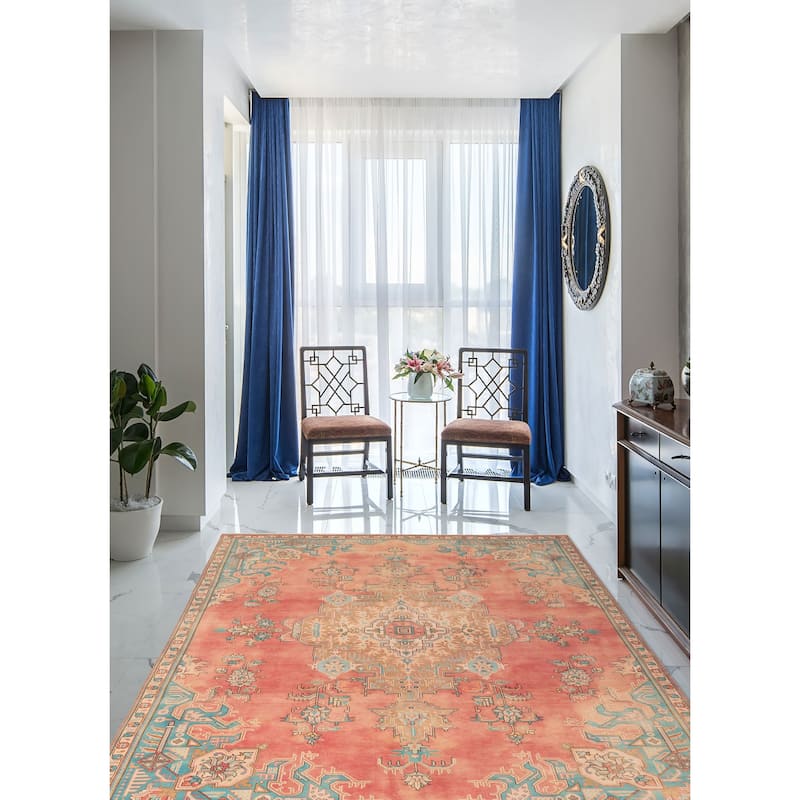 ECARPETGALLERY Hand-knotted Antalya Vintage Pink Wool Rug - 7'6 x 10'9