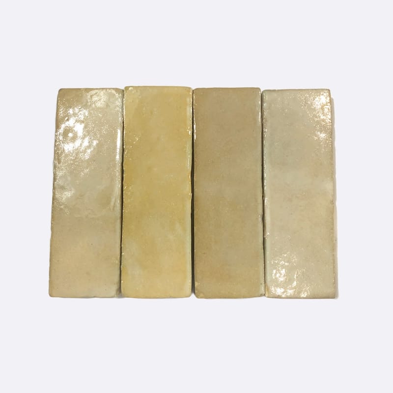 Moroccan Handmade 2x6 Solid Color Zellige Tile Sand-glazed