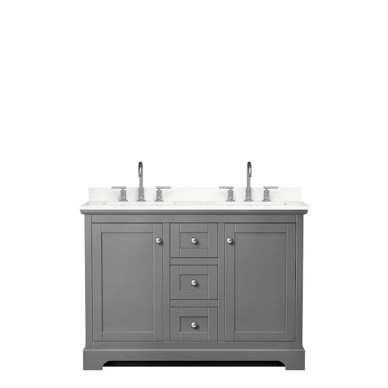 Avery 48-inch Double Vanity, Quartz Top