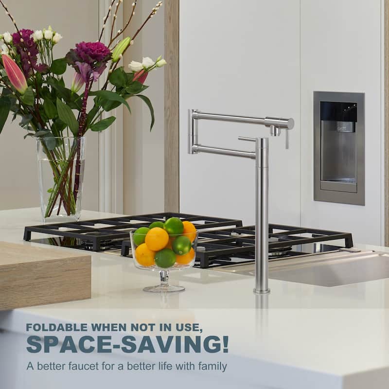 WOWOW Deck Mount Pot Filler Folding Faucet