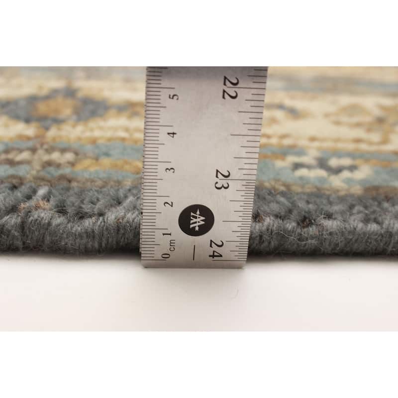 ECARPETGALLERY Hand-knotted Jules Serapi Navy Wool Rug - 5'1 x 8'0