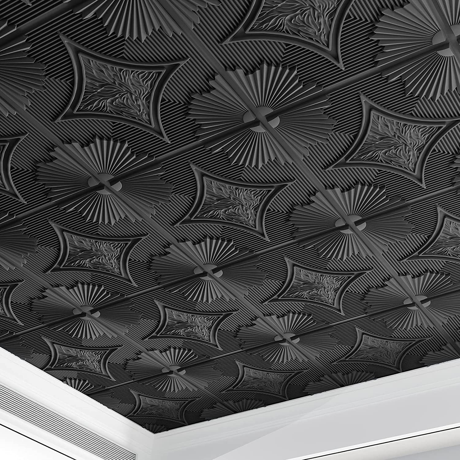 Art3d Drop Ceiling Tiles,PVC Ceiling Tile,24x24in,12pcs, 48 Sq.ft