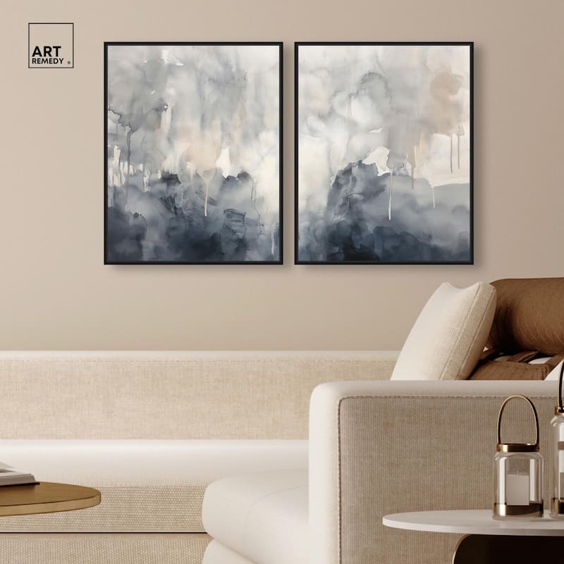 Muted Ocean Hues Canvas Set of 2 by Art Remedy