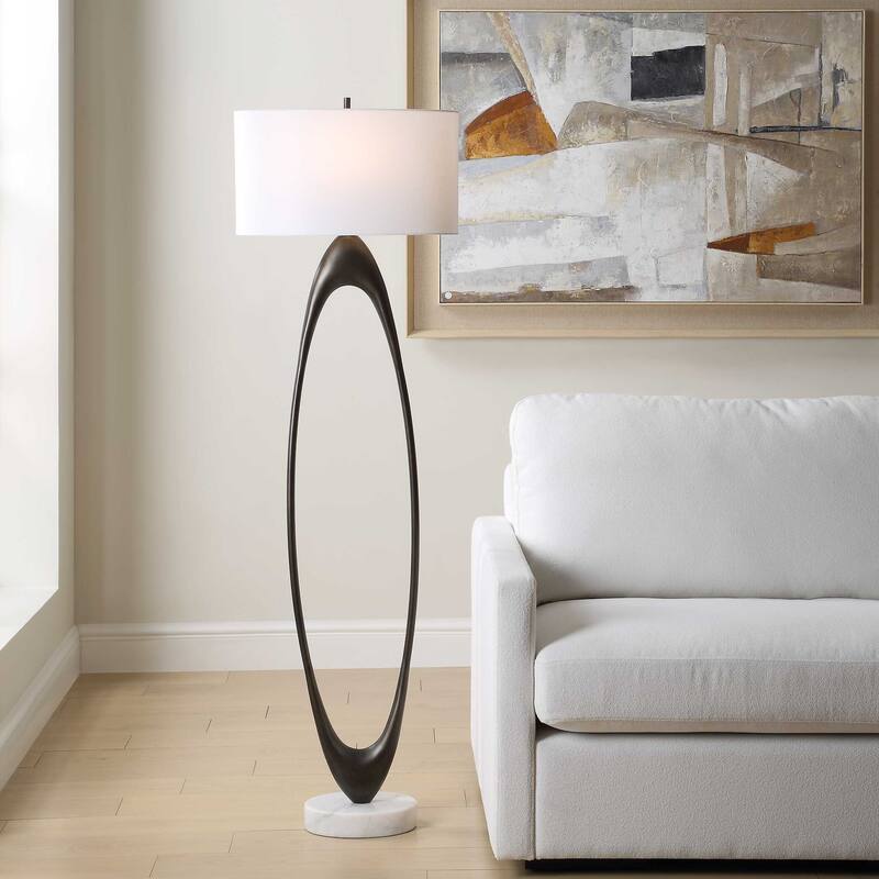 Uttermost Sonic Open Oval Floor Lamp - 20.00" W x 65.00" H x 20.00" D