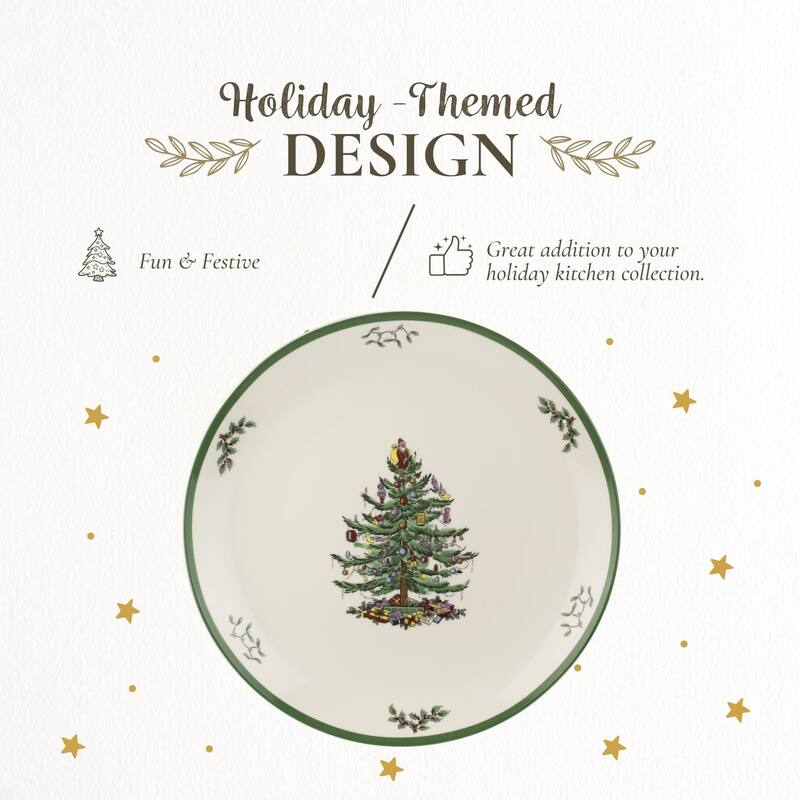 Spode Christmas Tree Round Platter - 14" D