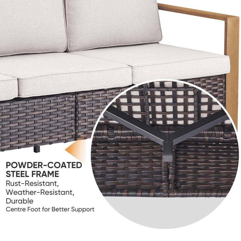 High Back Outdoor Furniture with Thick Cushion