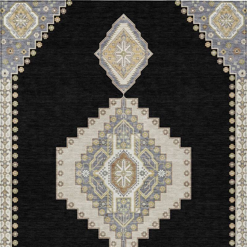 HomeRoots Oriental Traditional Rectangle Outdoor Rug