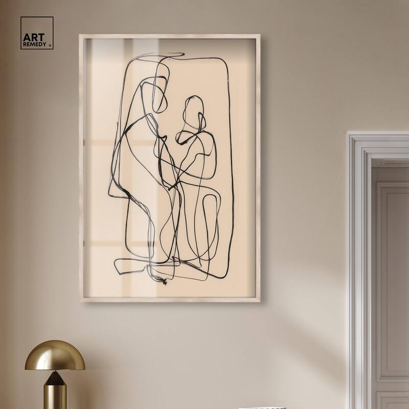 Embrace of Lines II Shadowbox by Art Remedy