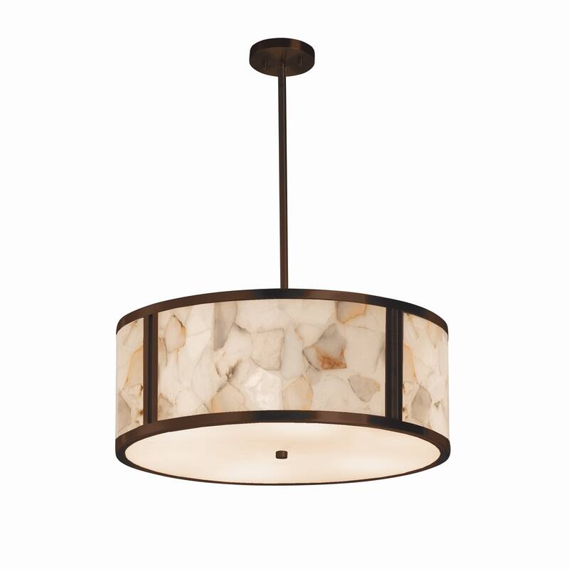 Justice Design Alabaster Rocks Tribeca 6-light Dark Bronze Pendant