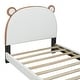 preview thumbnail 15 of 14, Roomfitters Twin Upholstered Platform Bed with Bear-Shaped Headboard and Footboard