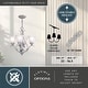 preview thumbnail 4 of 8, Monrovia 4 Light Brushed Nickel Mini Chandelier White Glass - 18.5-in W x 18-in H x 18.5-in D