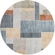 preview thumbnail 21 of 48, Nourison Astra Machine Washable Paneled Area Rug 4' x Round - Multicolor