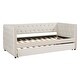 preview thumbnail 17 of 37, Velvet Tufted Daybed with Trundle, Rivet Design, Twin Size