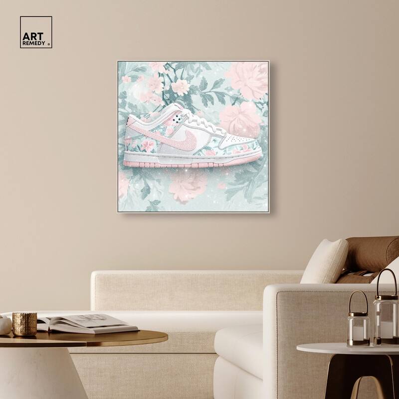 Dainty Floral Sneaker Canvas by Art Remedy