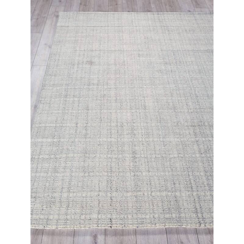 Exquisite Rugs Alpine Handmade Handloomed New Zealand Wool Taupe/Ivory Area Rug