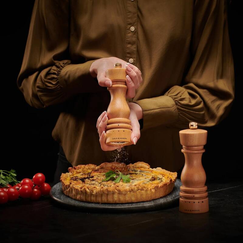 Cole & Mason London Natural Beech Grind Select Pepper Mill 8"