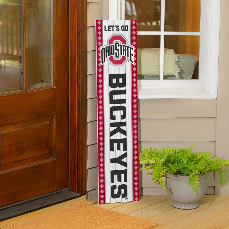 47" Double Sided Seasonal Porch Leaner, Ohio State University - 47" x 11.25"